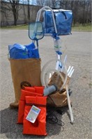 Swimming Pool with pump, poles, ladder,