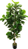6ft Artificial Fiddle Leaf Fig Tree with Pot