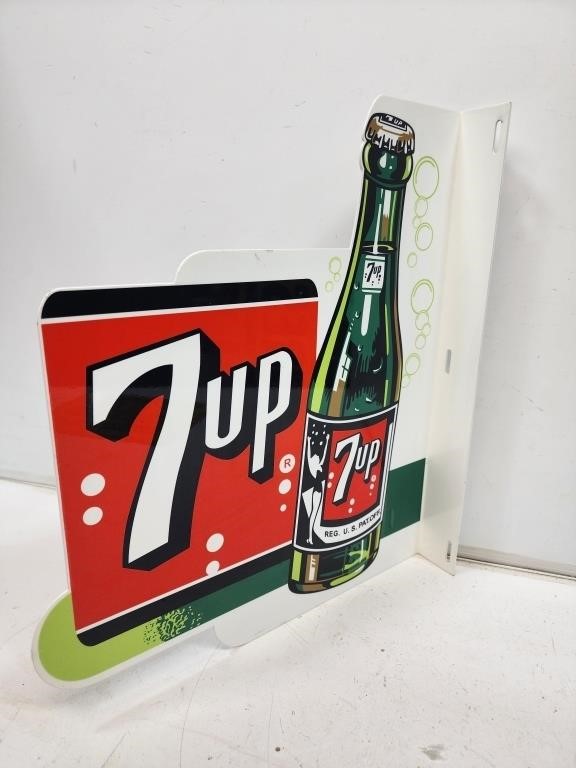 DSP 7-Up Soda Flange Sign