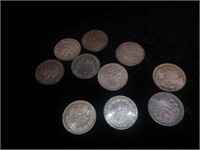 (10) Mexico Silver Coins