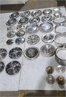Assortment of hubcaps
