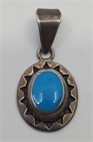 Turquois Sterling Silver Pendant