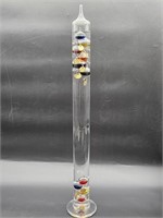 Glass Galileo Thermometer, 24in tall