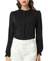 New, L size, Allegra K Women's Button-Down Work