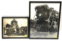 Lot: 2 Vintage Railroad prints/ photos,