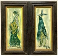 (2) Ted Degrazia Signed & Dated Giclee On Canvas