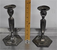 Silver plate candle sticks