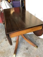 DROP LEAF TABLE W/PADS & 4 CHAIRS & 3 LEAVES