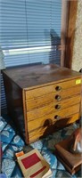 Oak five drawer artist box