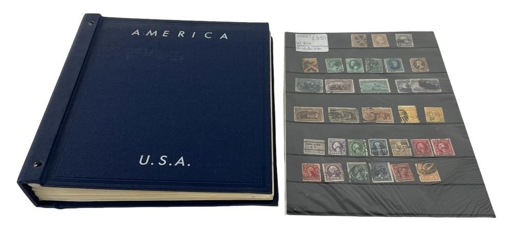 Album Of Antique American Stamps