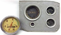 Vintage GMC Instrument Panel & RPM/Hour Gauge