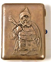 Early Russian 84 Silver Embossed cigarette case