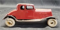 Beautiful vintage red metal toy car