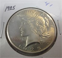 1925 Peace silver dollar