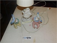 Collectible Figurines and Vintage/Antique Lamp -