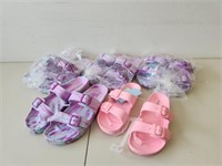 5 Cat and Jack Shoes Sandals Sizes 5 and 2 Purple