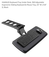 Keyboard Tray, Under Desk, 360°, Ergonomic