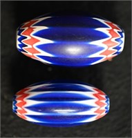 2 Multilayered Chevron Glass Beads.  The largest i