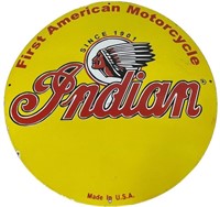 INDIAN FIRST AMERICAN MOTORCYCLE 30 IN SIGN