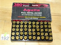 380 Auto 95ct Aguila Rnds 50ct