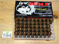 9mm Luger 115gr Wolf Rnds 46ct