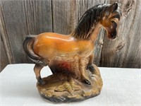 VINTAGE CHALK HORSE STATUE