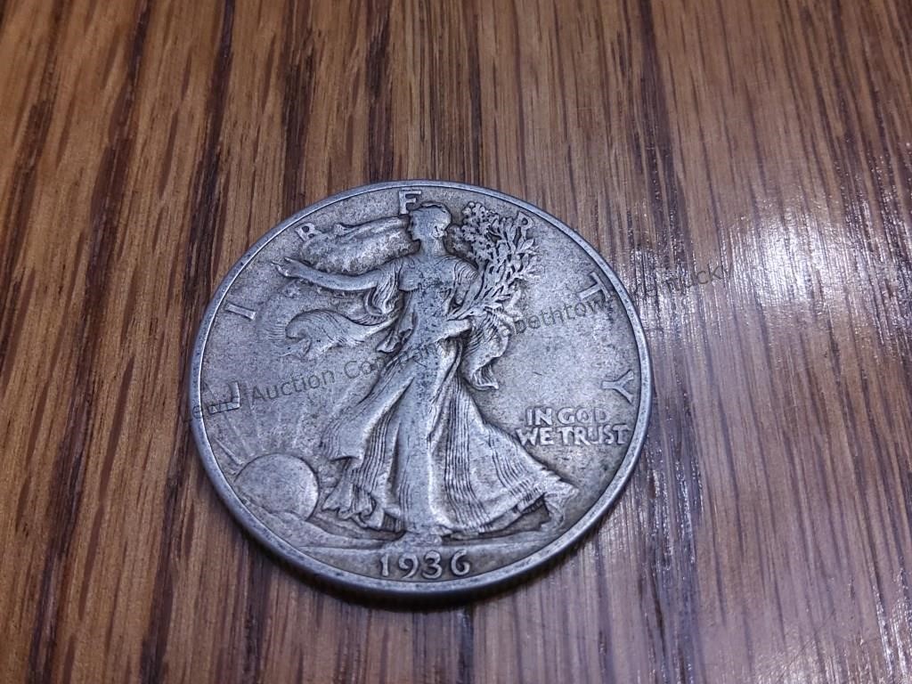 1936 d walking liberty half dollar