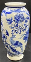 Blue & White Asian Style Porcelain Vase