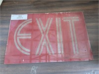 Glass Exit Sign