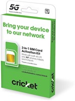 Pack of 3 Cricket Wireless 3-in-1 SIM Kit