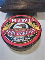 Kiwi shoe care kit tin full of supplies