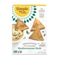 6 pack Simple Mills Veggie Pita Crackers  4.25oz