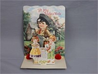 VINTAGE "TO MY VALENTINE" 3-D CARD