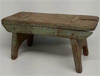 Early Painted Footstool (Mortised Construction)