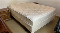 Queen Pillow Top Mattress, Box Spring and Frame