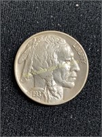 1937-D UNC Buffalo nickel