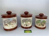 Dry Goods Canisters with Pioneer Art
