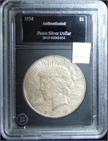 1934-D Peace Dollar F (better date).