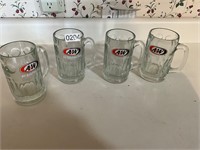 4- A&W glass mugs