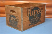 1951 Hires Root Beer wooden crate, 18"x10"x11"