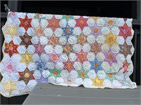 Handmade 6-pointed Stars Quilt