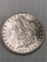 1897 Morgan Silver Dollar AU