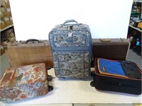 Lot of 5 Antique/Vintage Luggage