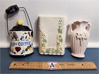 Wall Pockets:Coffee Pot & Vases