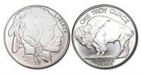 1 oz. Buffalo Design Silver Round