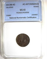 253-268 AD Pegasus Reverse Gallienus NNC MS60