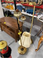 GROUP OF BRASS FLOOR LAMPS