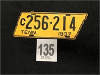 1937 BEDFORD COUNTY Tennessee PLATE