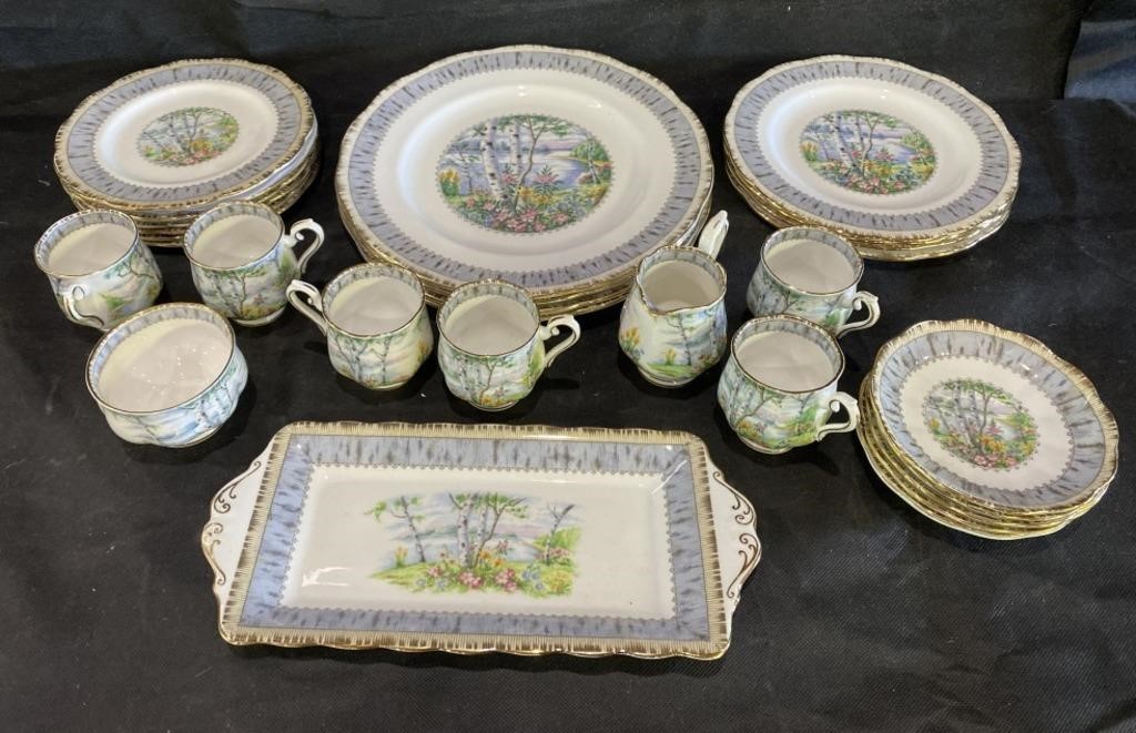 Royal Albert Silver Birch Tea Cups, Saucers & More