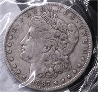 1887 MORGAN DOLLAR VF